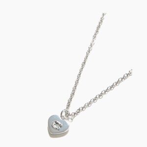 Coach Silver Heart Pendant Necklace